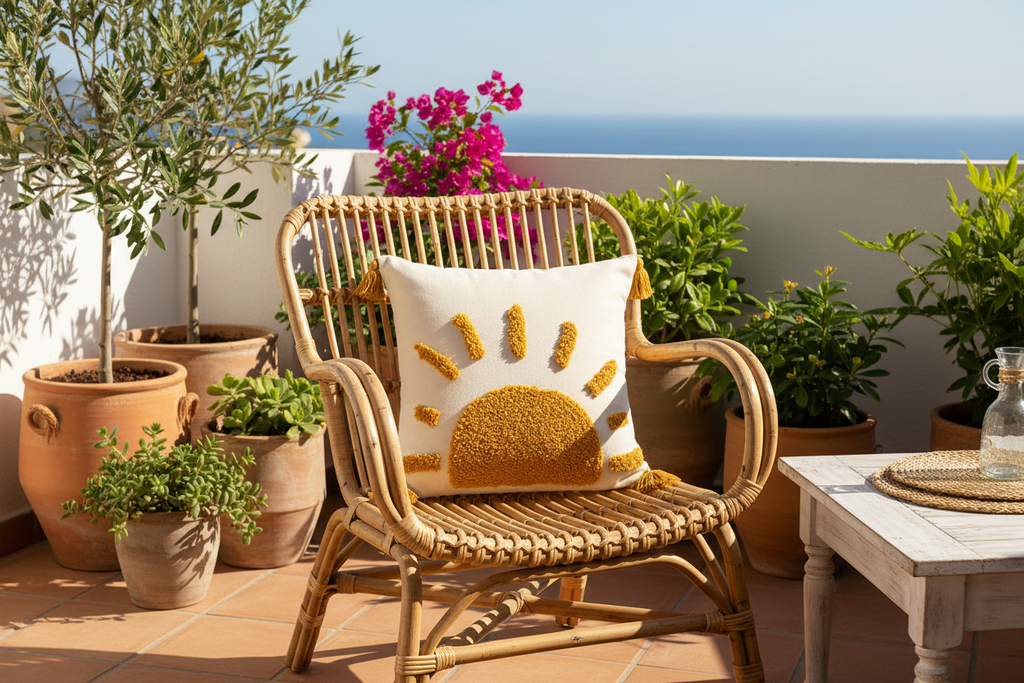 Coussin Déco soleil