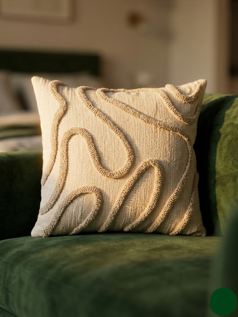 Coussin texturé "Milan". L'élégance en relief