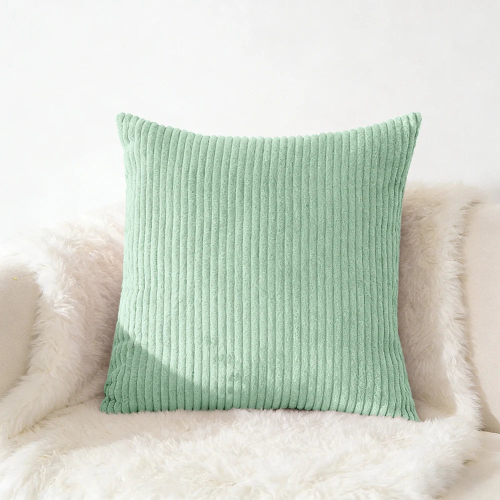 Housse de coussin en velour Café