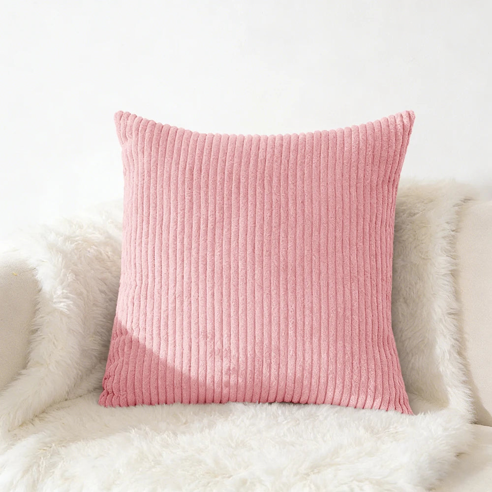 Housse de coussin en velour Café