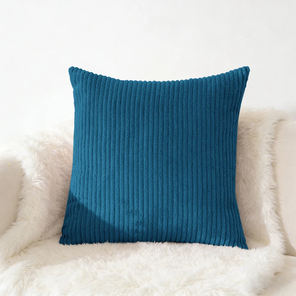 Housse de coussin en velour Café