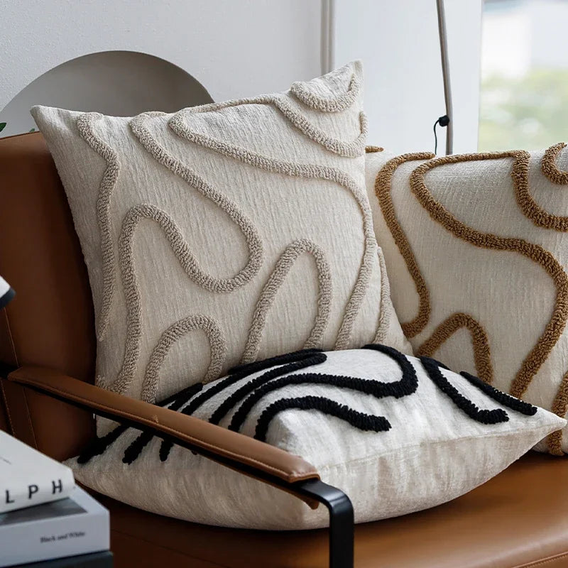 Coussin texturé "Milan". L'élégance en relief