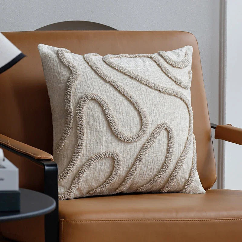 Coussin texturé "Milan". L'élégance en relief