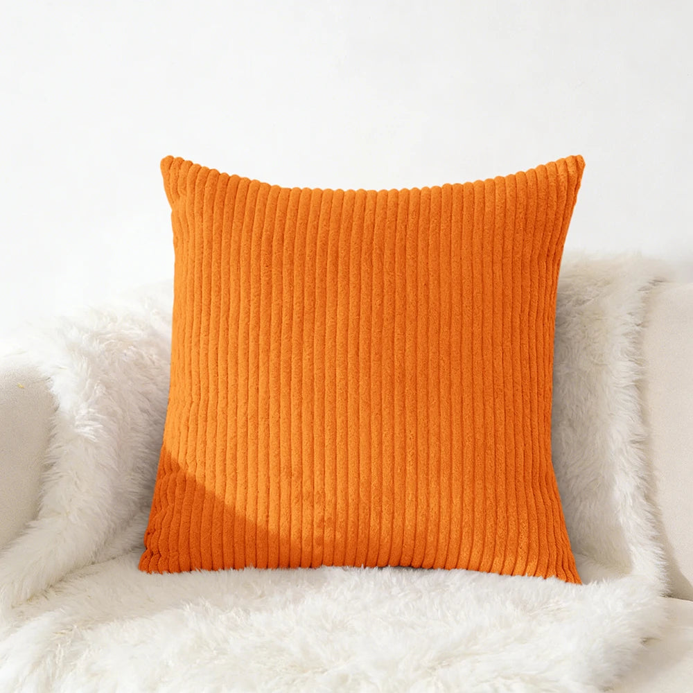Housse de coussin en velour Café
