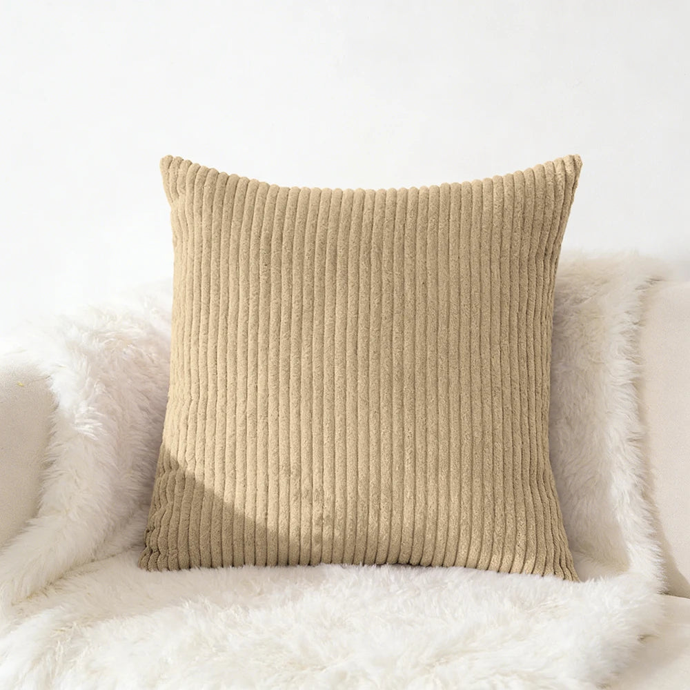 Housse de coussin en velour Café