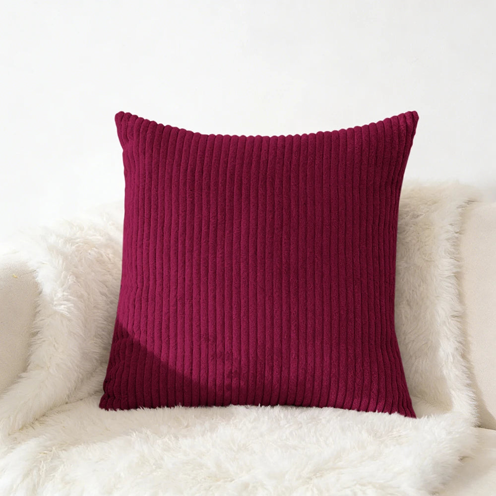 Housse de coussin en velour Café