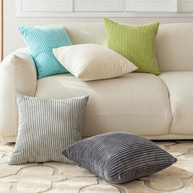 Housse de coussin en velour Café