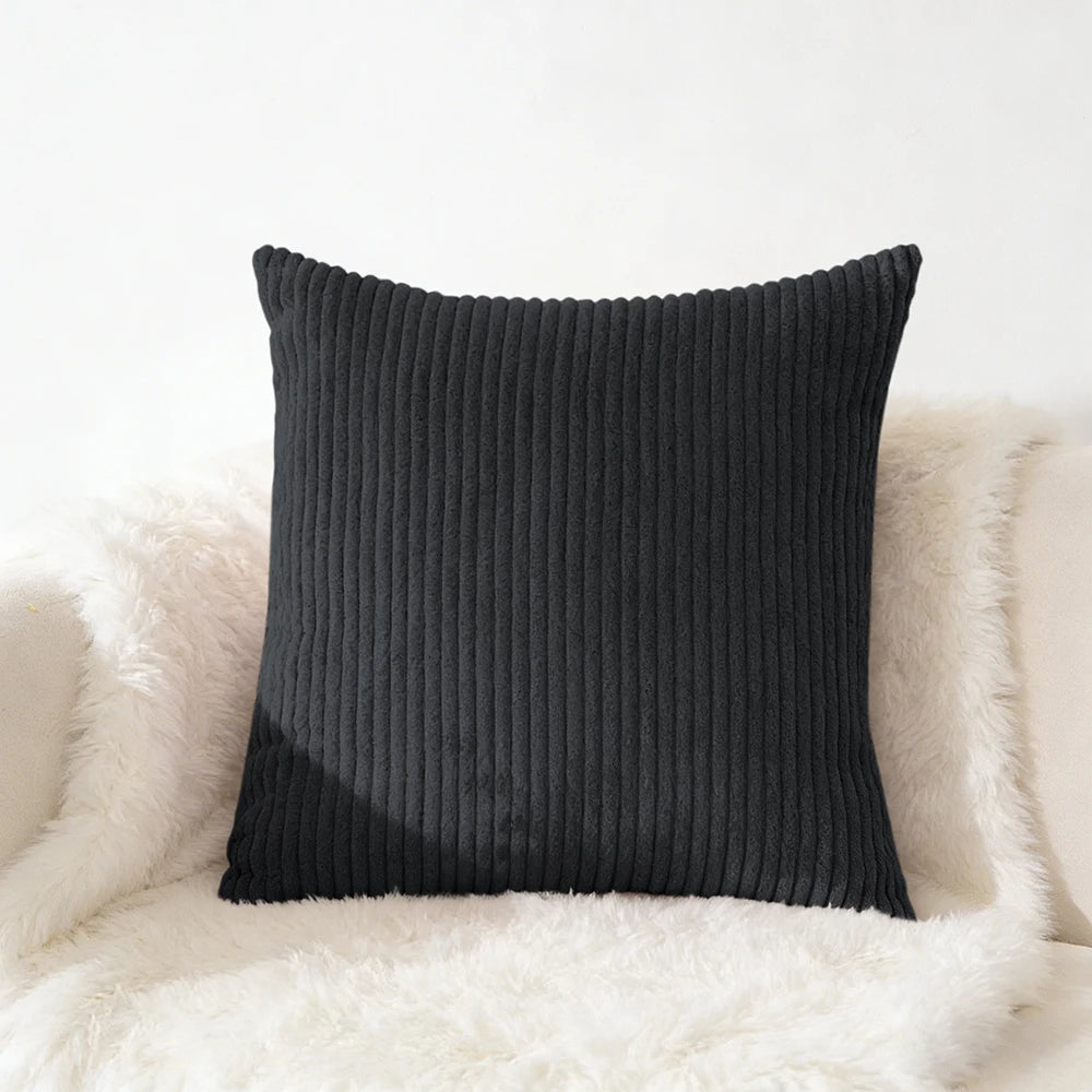 Housse de coussin en velour Café