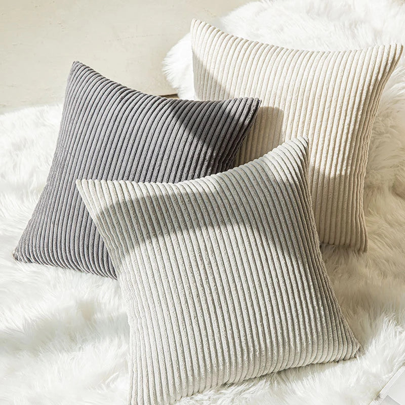 Housse de coussin en velour Café