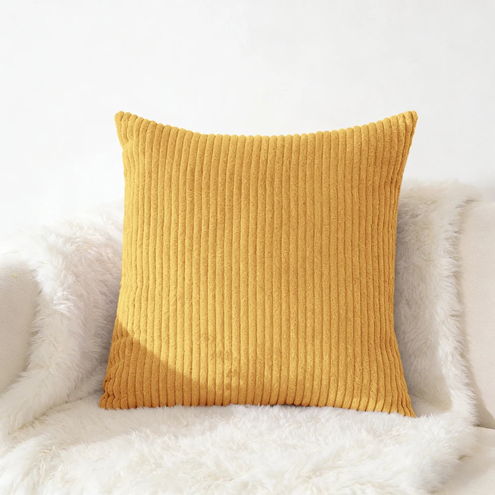 Housse de coussin en velour Café