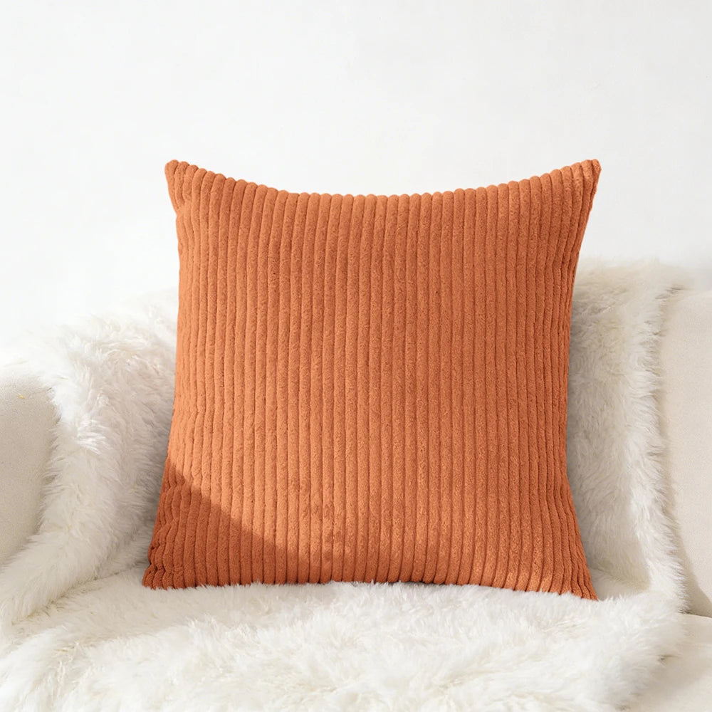 Housse de coussin en velour Café