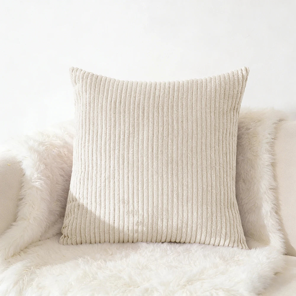 Housse de coussin en velour Café