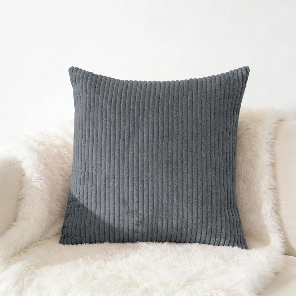 Housse de coussin en velour Café