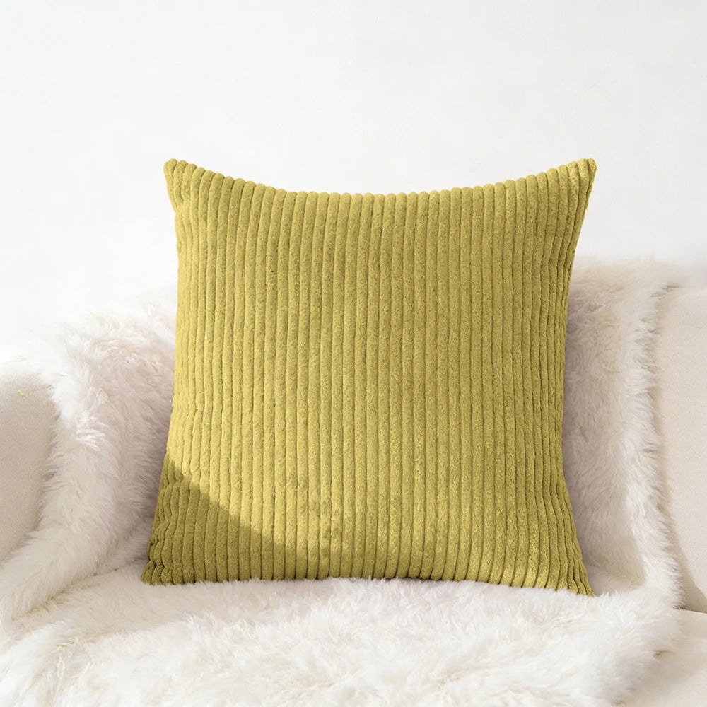 Housse de coussin en velour Café