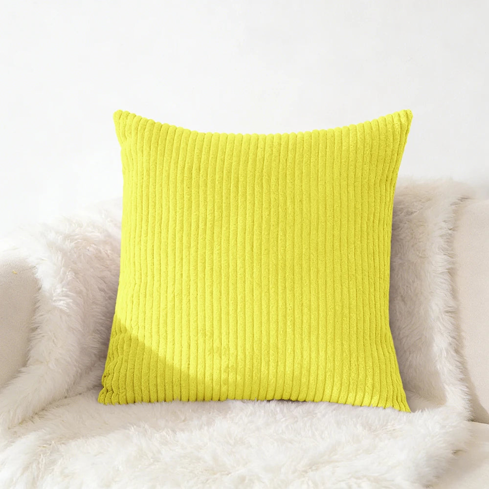 Housse de coussin en velour Café
